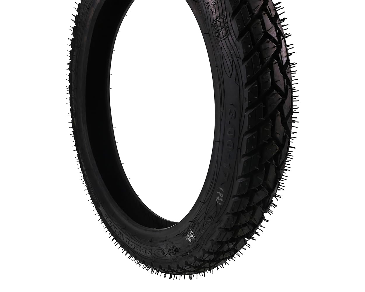 2EXTREME Pneus Speedwaystyres R-5 3.00-17 50P Tubeless – Compatible avec Honda CB 125, Honda XR 200, Suzuki GN 125, Zündapp – Pneu Robuste de 17 Pouces pour Motos Classiques et Usage Quotidien