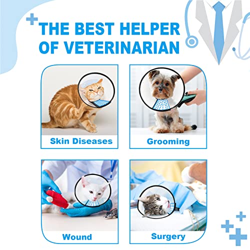 Supet Cat Cone Adjustable Pet Cone Pet Recovery Collar Comfy Pet Cone Collar Protective Collar for After Surgery Anti… - Image 3