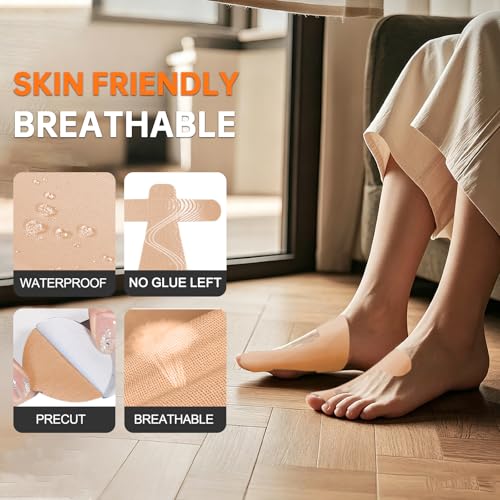 Image of Precut Kinesiology Tape for Bunion, 40 Pcs, Bunion Corrector & Relief, Big Toe Support and Pain Relief, Breathable Hypoallergenic Latex-Free Tape, (Beige)