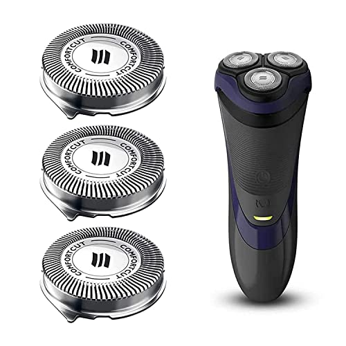 SH30 Replacement Heads for Philips Norelco Shaver Series 3000, 2000, 1000 and S738 with Durable Sharp Blade, Comfortcut Replacement Blades, Click and Style Durable Sharp Shaving Headï¼3 packs