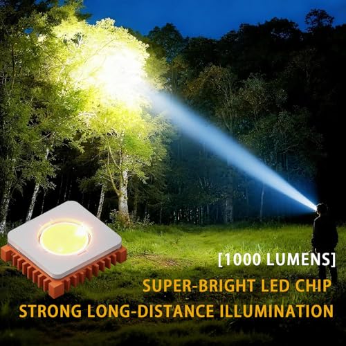 Linterna frontal LED con sensor para camping y rutas nocturnas de larga distancia 2