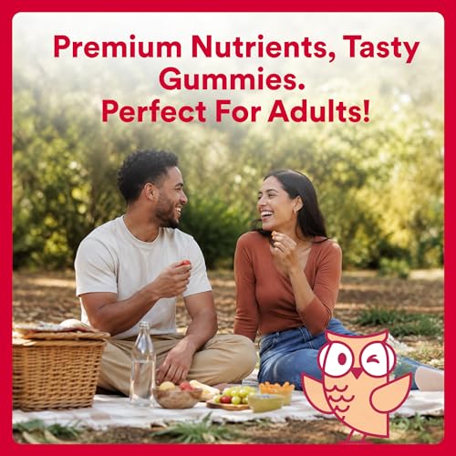 SmartyPants Plus Multi & Omegas Men and Women's Multivitamin Gummies with Omega 3 DHA/EPA, Vitamin D3, C, B12, B6, A, K, Zinc, Biotin, Clean Label, Three Fruit Flavors, 90 Count (30 Day Supply) - image 9