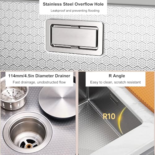 Fregadero de cocina y balcón de acero inoxidable con grifo integrado para hogar 6