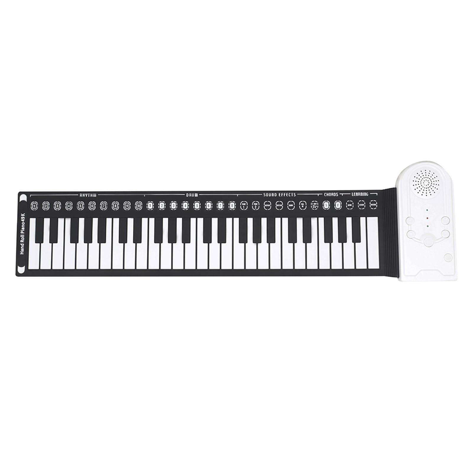 Piano portátil de 49 teclas, instrumento musical, plegable, teclado electrónico portátil para principiantes