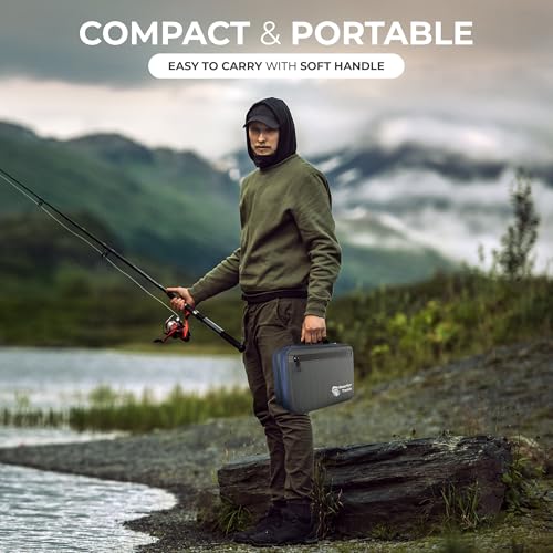 Image of Reaction Tackle Deluxe Bait Binder, Water Resistant Soft Bait Storage System for Soft Plastics and Rigs with Zippered Sleeves, 4 Sleeves Double Pocket