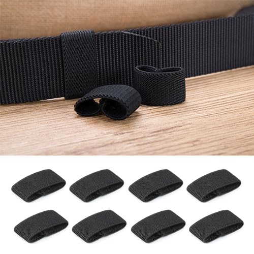 HsentimenH 8 Stück Elastische Gürtelhalter für Dienstgürtel, Elastische Gürtelschlaufen Rucksackgurt Halter Gürtel bleiben Schleifen Taktische Gürtelhalter Halter Band für 3,5cm-4cm Gürtel Riemen
