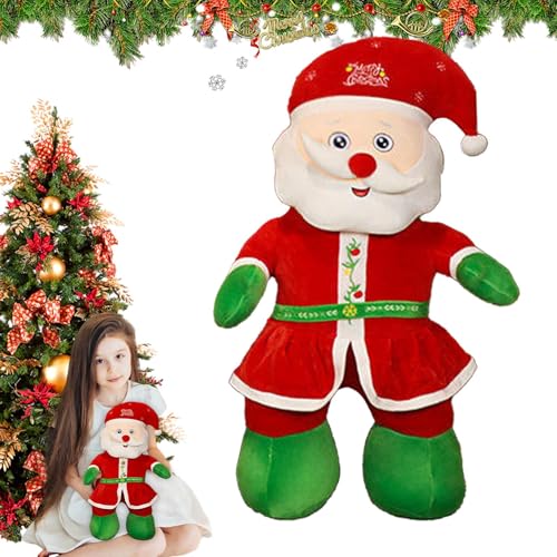 Gvblkq Dancing with Music | 15.75in Plush Doll with Colorful Lights | Musical Animatronic Santa Stuffed Animal that for Kids, Boys and Girls