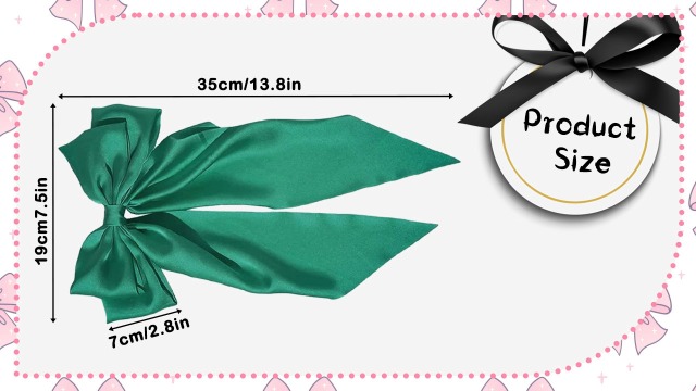 Allereyae Haarspange Mit Großer Seidenschleife – Vintage-Stil, Grün, Für Hochzeit & Party