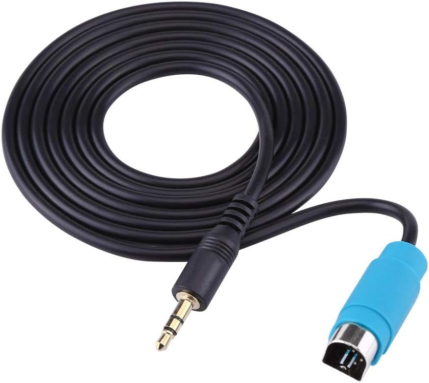 AUX Input Cable Adapter for Alpine CDA-9852/E CDA-9856/E CDA-9857/E CDE-9871/R/RR CDE-9873/E/RB CDA-9883/E/R CDE-9885/R