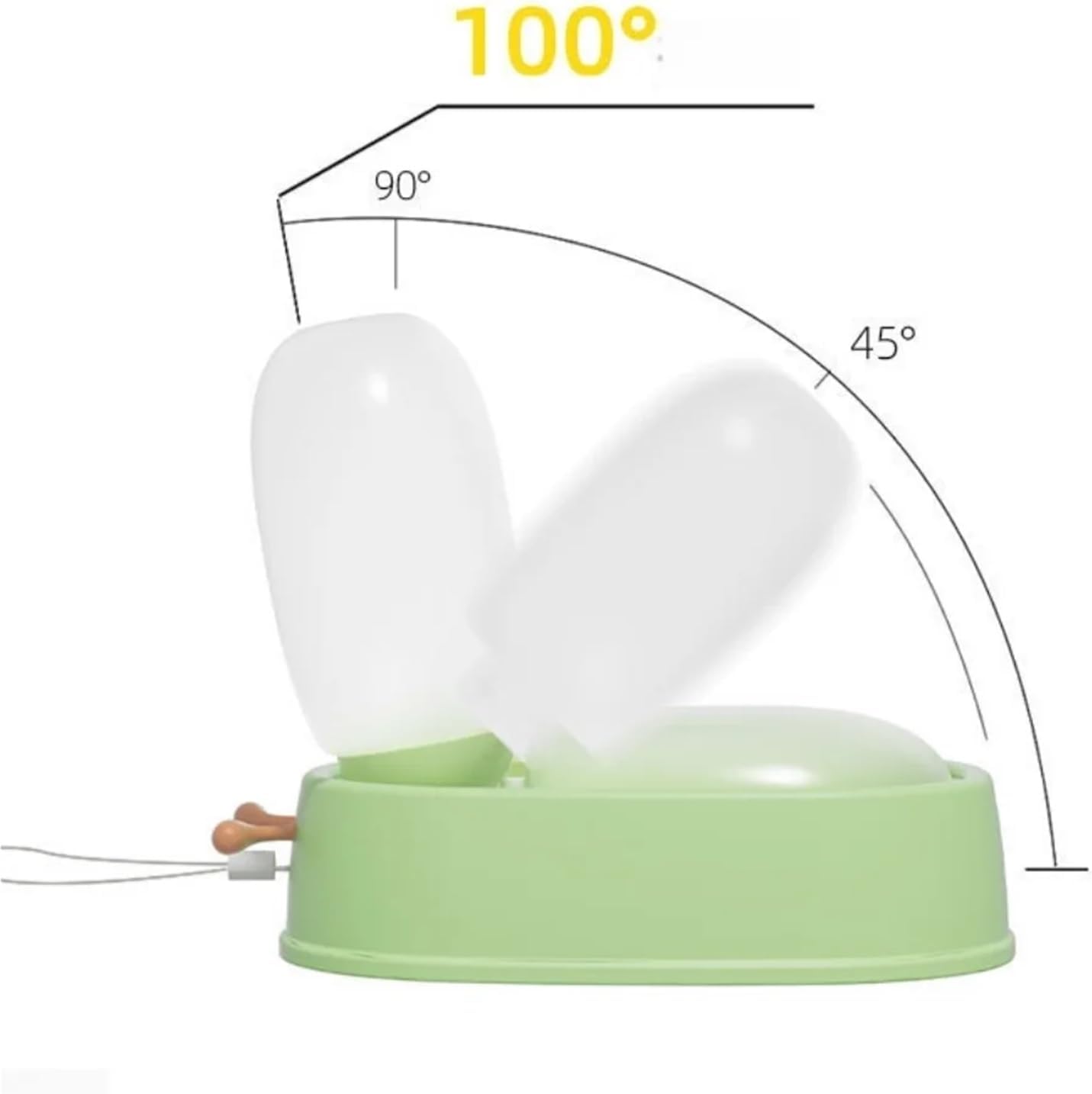 Portable Pet Water Bottle & Food Bowl: Big Capacity Dog Water Dispenser with Collapsible Bowl for Hiking, Travel, and Adventures(Blue)