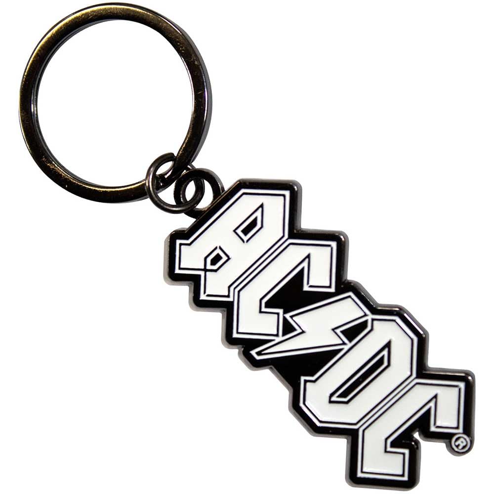 AC/DC - Logo Mono Keyring - Silver