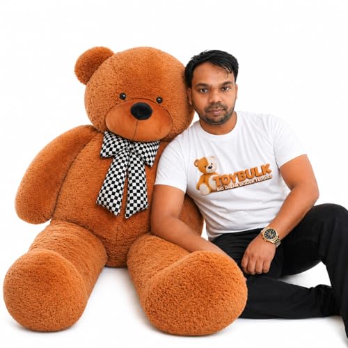 Image of Giant 7 Feet Brown Teddy Bear for Girls | Big Soft Plush Teddy Bear for Birthday, Valentine Gift, Anniversary | Large Size 210 CM Hugging Teddy Brown | Premium Cute Stuffed Soft Toy