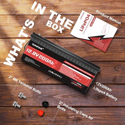 Image of 12V 200Ah LiFePO4 Lithium Battery,200A BMS,Max.2560W Load Power,15000+ Deep Cycles,10-Year Lifespan, Ideal for RV, Solar Energy Storage,Home Energy Storage and Off-Grid Camping