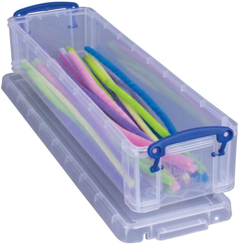 Really Useful 6662688 Stackable Clear Storage Box44; 2.75 x 4 x 14 in. - Pack of 8