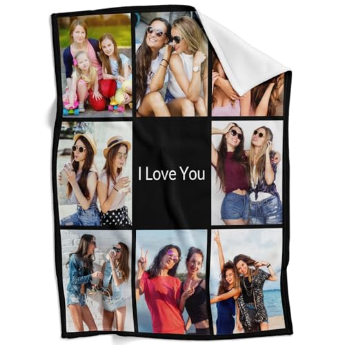 Image of inkArts Custom Blanket with Photo, Personalized Photo Blanket, Customized Picture Blankets, Customizable Blankets, Personalized Photo Gifts for Women Men Her Him