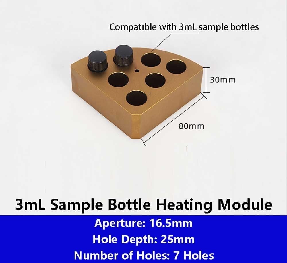 Módulo de calentamiento de botellas de muestra de laboratorio: bloque de calentamiento de baño seco de aluminio for agitadores magnéticos, calentamiento rápido(3mL)