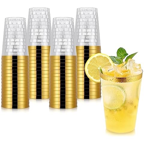 Hejo Gobelets en Plastique Bordés d'Or Cover