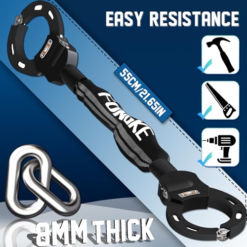 Candado Patinete Electrico, Candado Bicicleta Antirrobo, Cadena Moto de 8MM de Espesor, Alta Seguridad Candado de Cadena, Accesorios para Patinete Electrico y Bicicletas Eléctricas - imagen 6