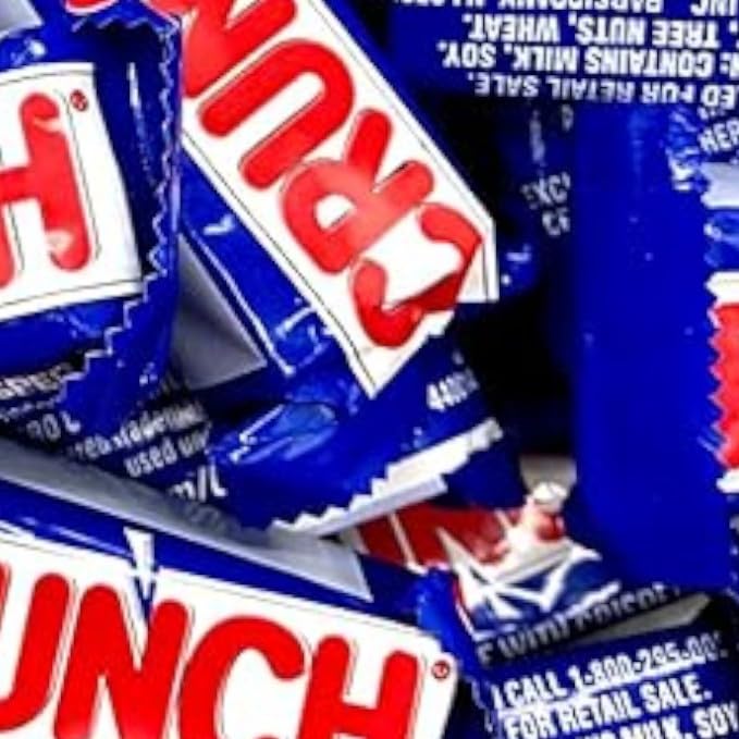 Crunchy Mini Bars -1.5 lbs Individually Wrapped Crunchy Bars, Perfect for Snacking, Sharing, and Parties - Delicious Milk Chocolate with Crisped Rice(24 oz)