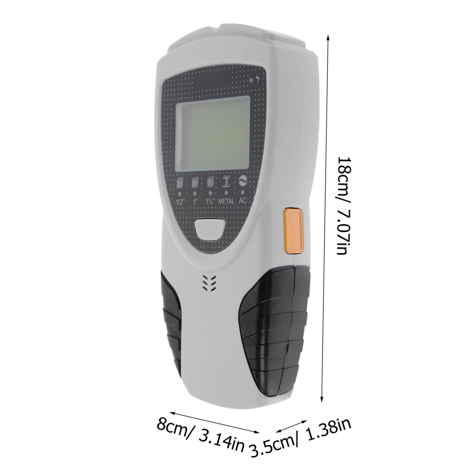 4-in-1 Wanddetektor mit Lcd Display Ortungsgerät für Stromleitungen und Metall Kompakt Rutschfest für Heimwerker | Kompaktes Handgerät aus Abs und Elektronik, 1 Satz, Betrieb mit 9v Trockenbatterie ohne Inhalt