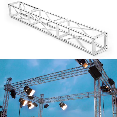 Tandefio Square 8 x 8 Box Truss Silver Trussing Aluminum Lighting Stage Truss with Hardware 500 Pounds Load Capacity (1.5 Meter/ 4.92ft)