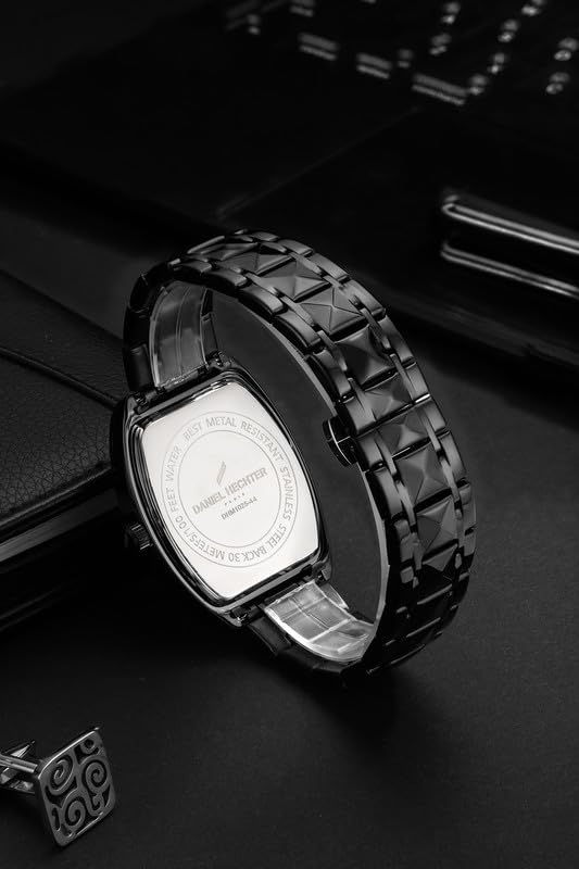 Image of Daniel Hechter Duroc Collection Luxury Watch for Men with Roman Indices, Day-Date Display and Two-Tone Studded Stainless Steel Strap