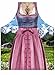 ITATI Dirndl Kochschürze Bayerische Tracht bunt, Bedruckt, 100% Polyester, Universalgröße für Erwachsene.