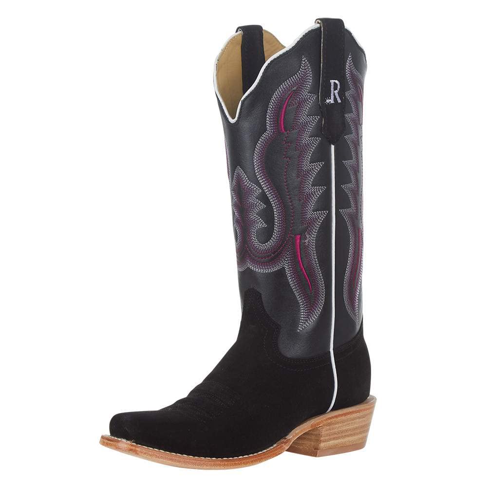 R. Watson Boots R Womens Black Roughout 13in Black Boot