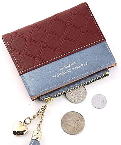 Image of Valentoria Womens Wallet Cute Elegant Long Slim Card Holder Case Minimalist Coin Purse Thin Tassels Zip Clutch Wallets for Girls Ladies | Cute