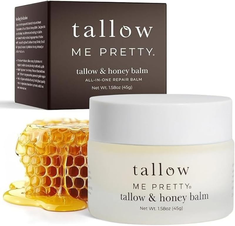 Bálsamo facial de sebo bovino e mel Tallow Me Pretty, 45 g