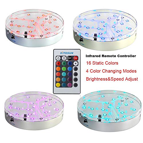 Afoosoo Shisha LED-Licht 6 Zoll RGB Multi Farbe LED-Licht mit IR-Fernbedienung Wiederaufladbare Batteriebetriebene… – Bild 4