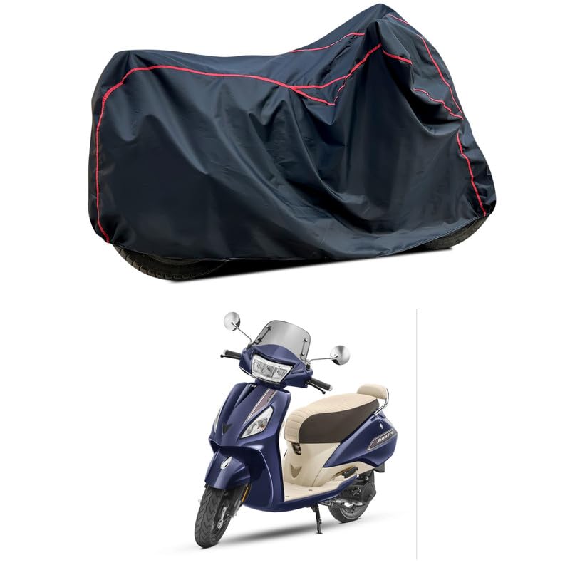 Image of Waterproof Scooter Cover Compatible with TVS Jupiter Fabric UV Protection (Black)