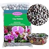 Natural Organic Colorful Leca Balls 2LBS for Plants, 8mm-10mm Ceramsite Clay Pebbles Indoor Potting Garden Soil for Orchid, Succulents, Hydroponics, Decoration, Drainage (2LBS, Primary Color, 1)