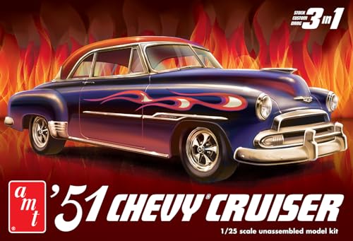 AMT 1951 Chevy Custom Cruiser Modelo a Escala 1:25 miniatura 6