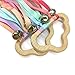QIUXQIU Cerf-volant en ruban arc-en-ciel pour bébé - Jouets sensoriels Waldorf - Cerf-volant à main Montessori - Jouet d'apprentissage en bois pour bébé - Cerf-volant à main pour enfants