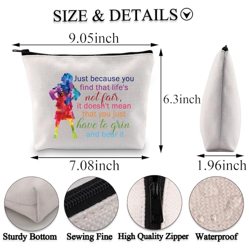 PLITI Matilda The Musical Inspired Gift Broadway Musical Quote Gift Matilda Musical Merchandise Theatre Drama Makeup Bag (Just Because Musical bagU) - Image 2