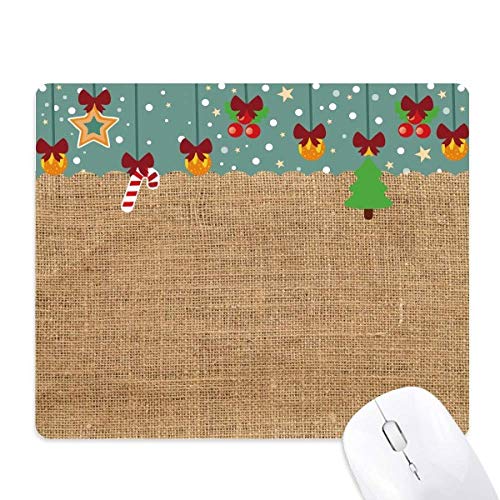 Tapis de souris abstrait lin kaki fini les tapis de bureau glissants