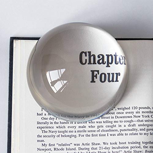 H&D Large 3.9” Magnifying Glass Dome - Genuine Crystal Glass Magnifier - Easy to Glide Paperweight - Professional Grade Reading Aid for Blueprints, Maps, Newspapers,Crystal Dome Paperweight 100mm