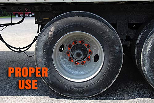 Image of AME INTL Checkmate Loose Wheel Nut Indicator, High Temperature - 33MM, orange