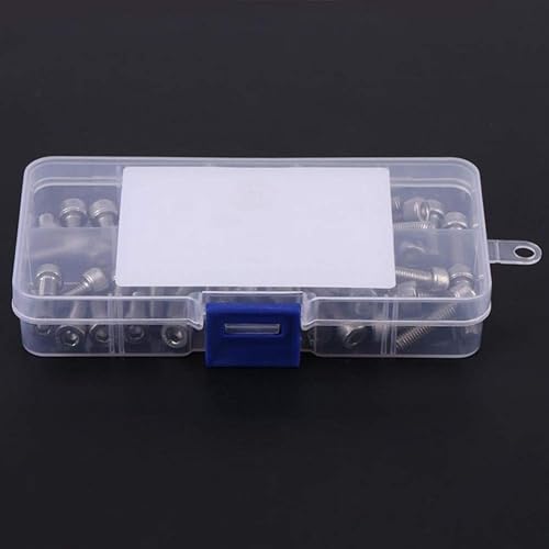 Miniatura 5 de 60pcs M5 Stainless Steel flat countersunk round head Hex Socket Screws Cap Head Screw Assortment Kit Fasteners tapa tornillos DUOER