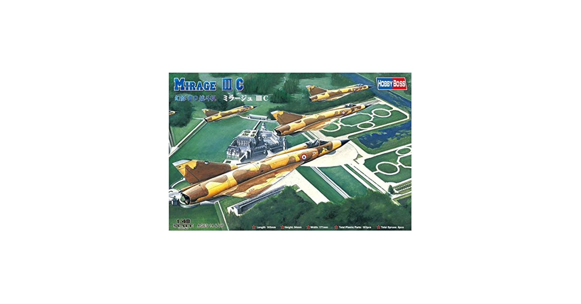 プラモデル完成機　1/48　Mirage Ⅲ C Amazon.com: Hobby Boss Mirage III C Jet Fighter Airplane