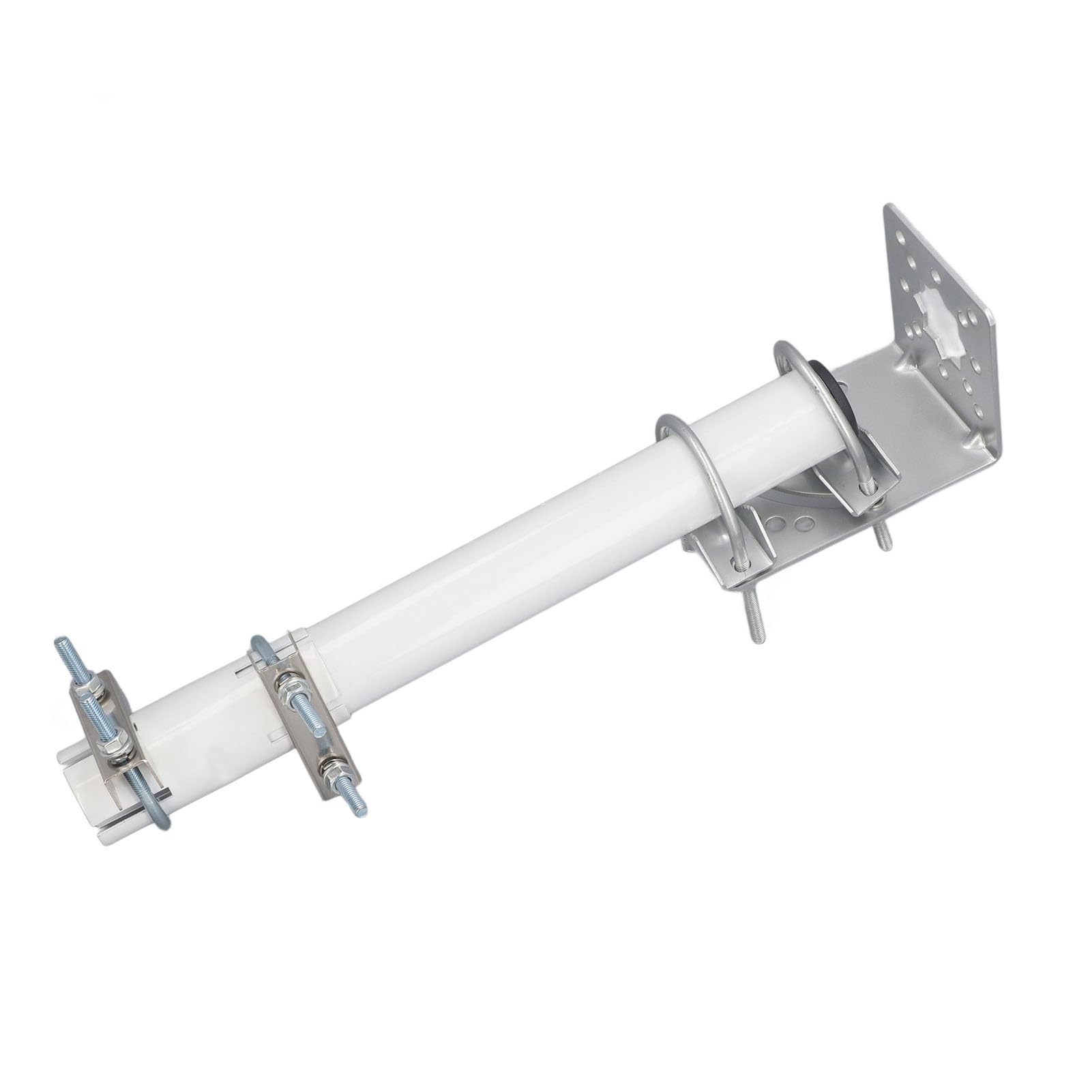 Supporto , Supporto da Palo in Acciaio Inossidabile Resistente Alla Ruggine, da Tetto con Angolo Terminale Regolabile per Antenna Parabolica Rettangolare V2 Antenne TV Esterne AP WiFi