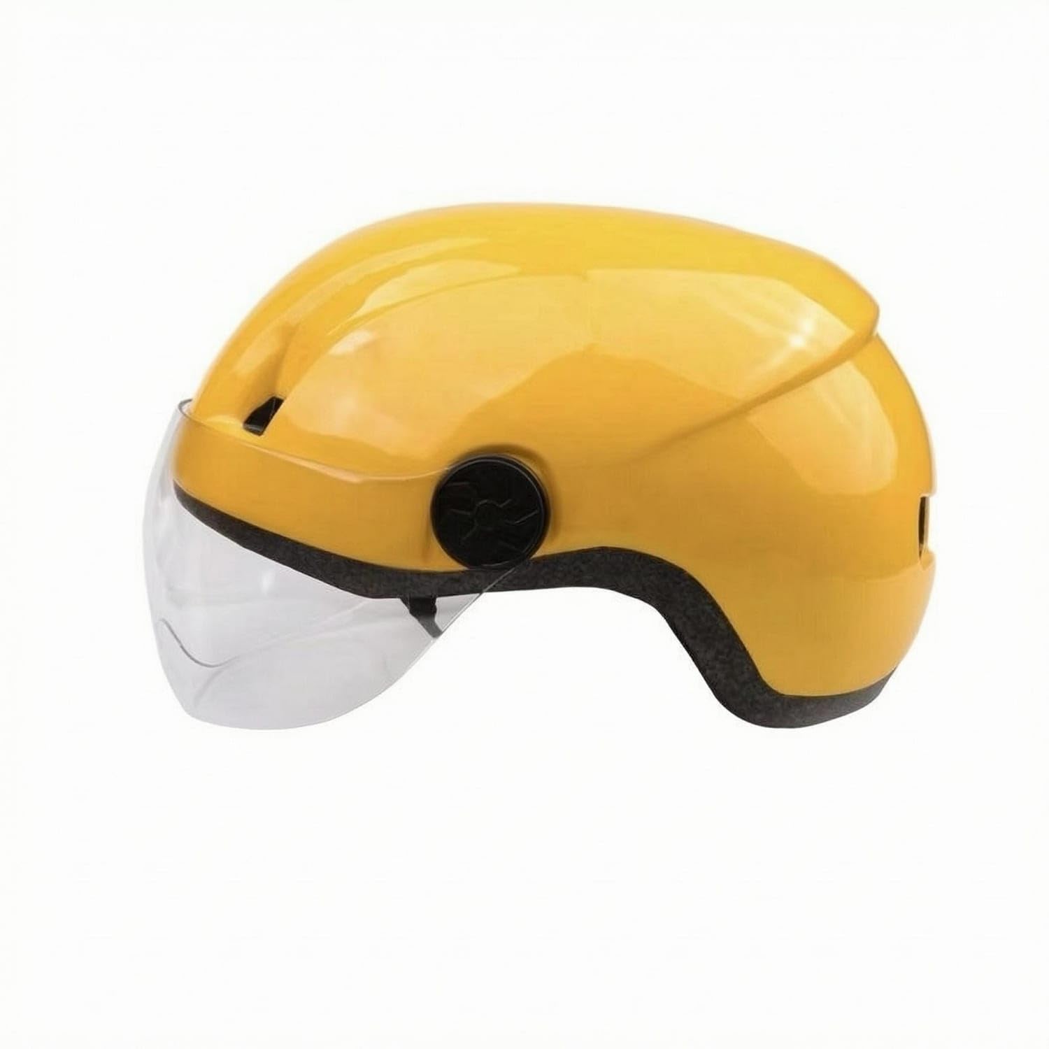 bnf® Molded with Face Glossy Finish Cycling Inner Padding Sports Safety Gear Lightweight, Yellow, Transparent Lens-picture-51