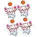TOYANDONA 4Pc Mini Baloncesto Playset Baloncesto Juguete Bañera Juego de Disparos Baño Ventosa Baloncesto Suministros de Juguete para Niños