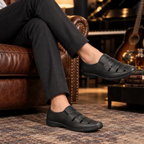 Image of Men's Faux Leather Fisherman Shoe Style Sandal (5UK - 13 UK)