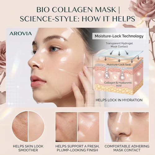 Image of Korean Bio-Collagen Real Deep Mask | Korean Glass Skin Overnight Hydrogel Sheet | 50000ppm | Hyaluronic Acid | Niacinamide | Anti-Aging | Pore Minimising | Suitable for All Skin Types | 4 Pack
