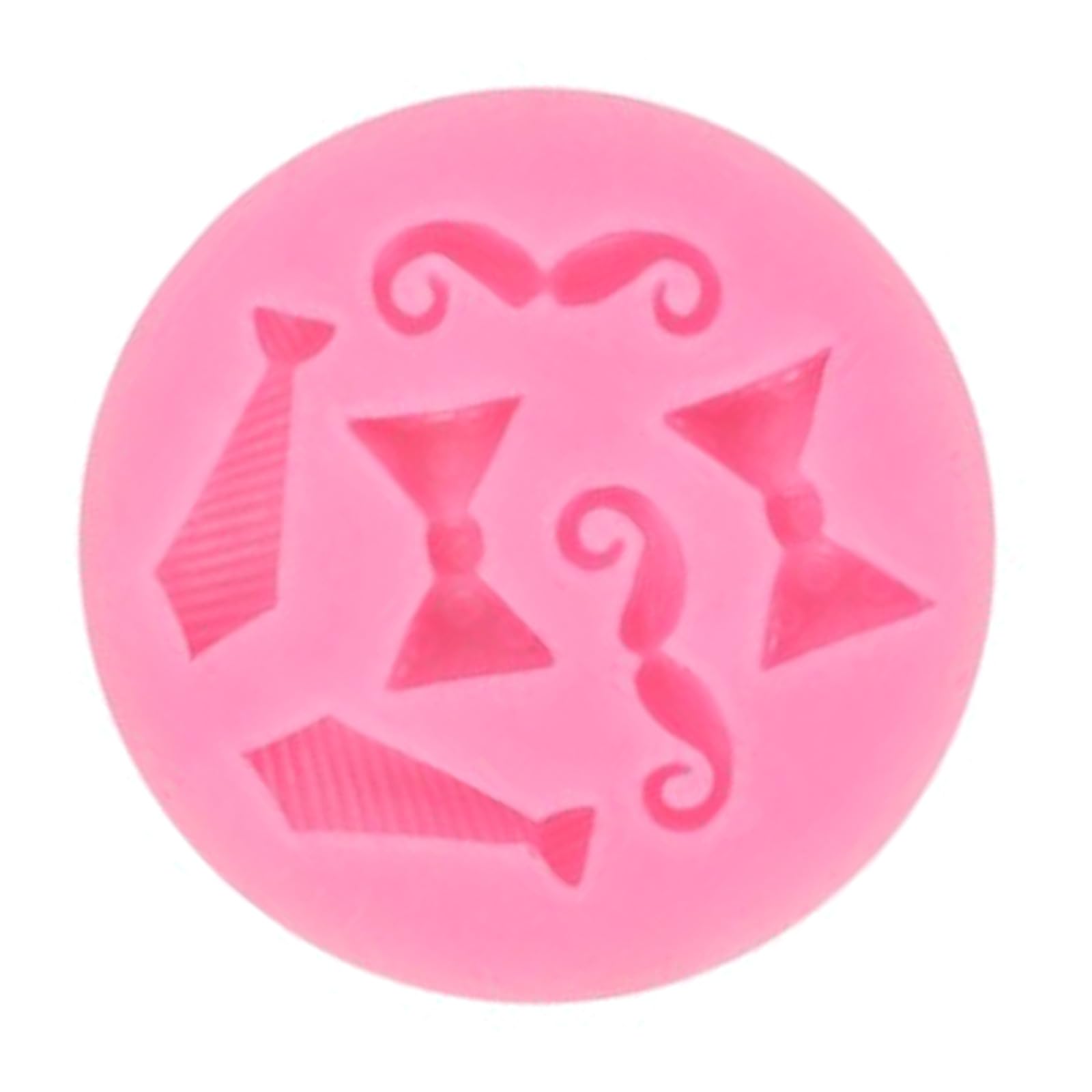 NEWFT Fondant Chocolate Bowtie Mustache Silicone Fondant Cake Decorating Tool Candle Soap Easily to Clean