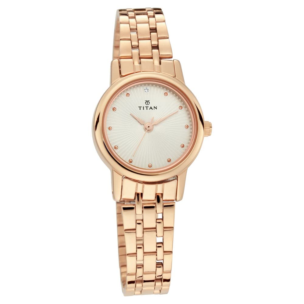 Titan Quartz Analog Silver Dial Stainless Steel Strap Watch for Women-NS2593WM01 (B0BQRPG62B) Amazon Price History, Amazon Price Tracker