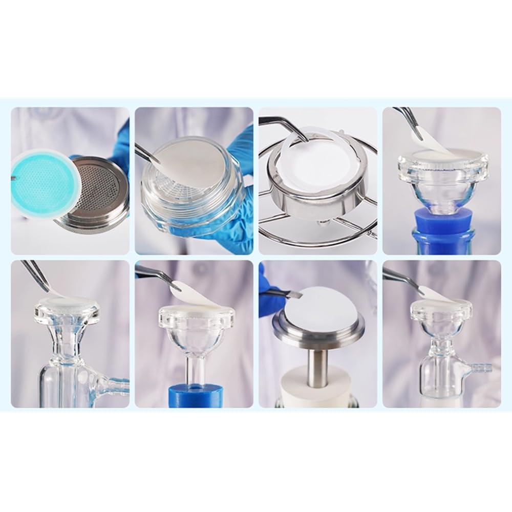 50 membranas de filtro de ácido acético for sistemas de agua CA - Láminas de filtración de laboratorio de fibra de acetato con tamaños de poro de 0,1 a 5 μm(0.005x47mm)