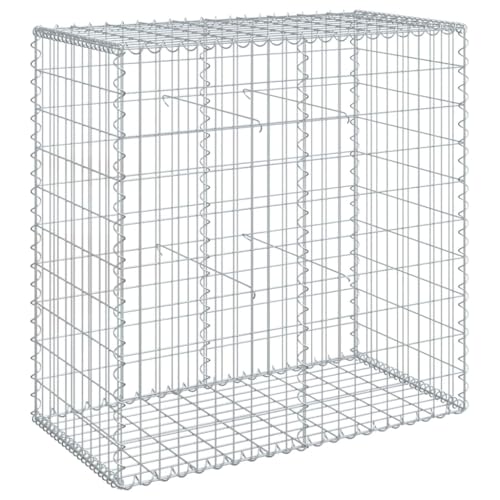 vidaXL Panier gabion avec couvercle 100x50x100 cm fer galvanisé, mur en gabion, mur de soutènement en gabion, clôture en gabion, gabion, cage gabion